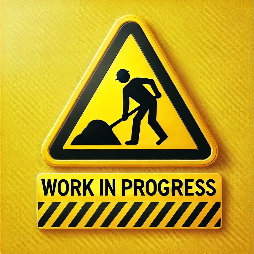 Panneau travaux en cours